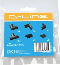 D-Line tarvikesetti, musta 20x10