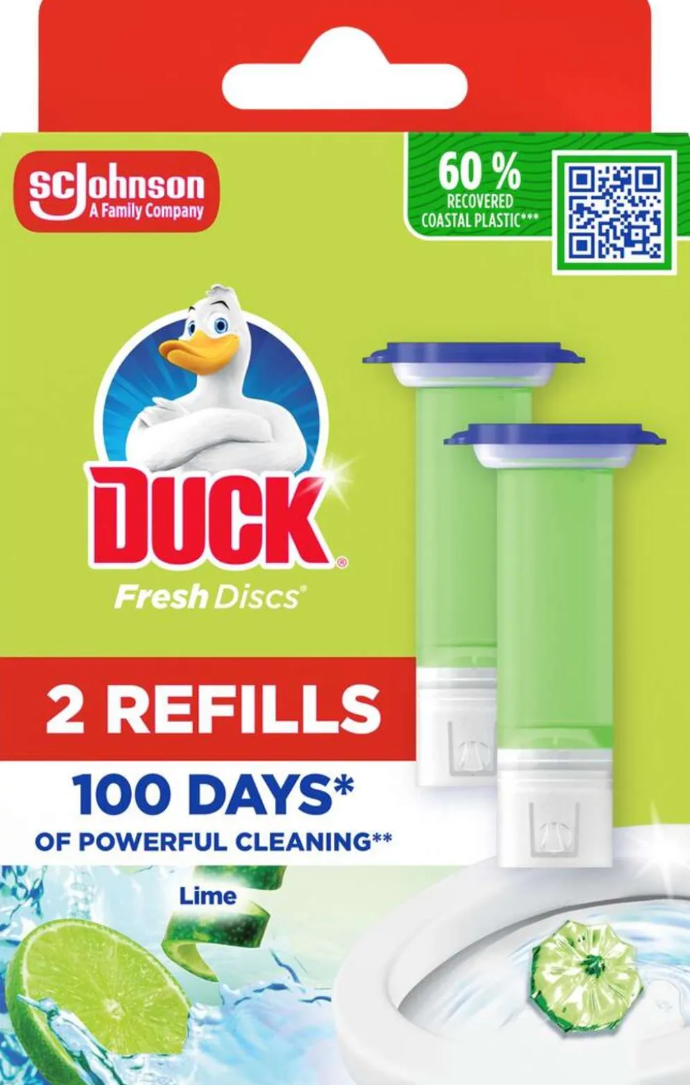 Duck Fresh Discs 2x36ml lime zest täyttöpakkaus