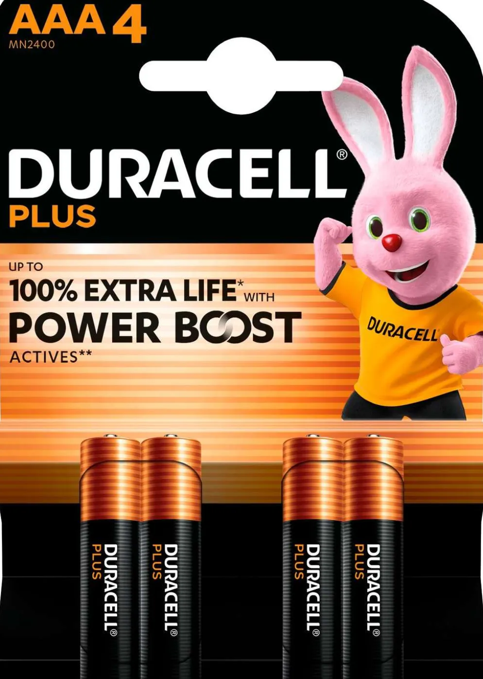 Duracell Plus paristo PowerBoost AAA 4KP