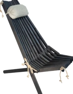 EcoFurn® Ekotuoli + tyyny, tervaleppä musta öljytty