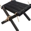 EcoFurn® Lilli-pöytä/jalkarahi mänty musta öljytty
