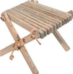 EcoFurn® Lilli-pöytä/jalkarahi saarni harmaa öljytty