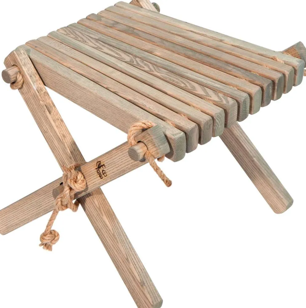 EcoFurn® Lilli-pöytä/jalkarahi saarni harmaa öljytty