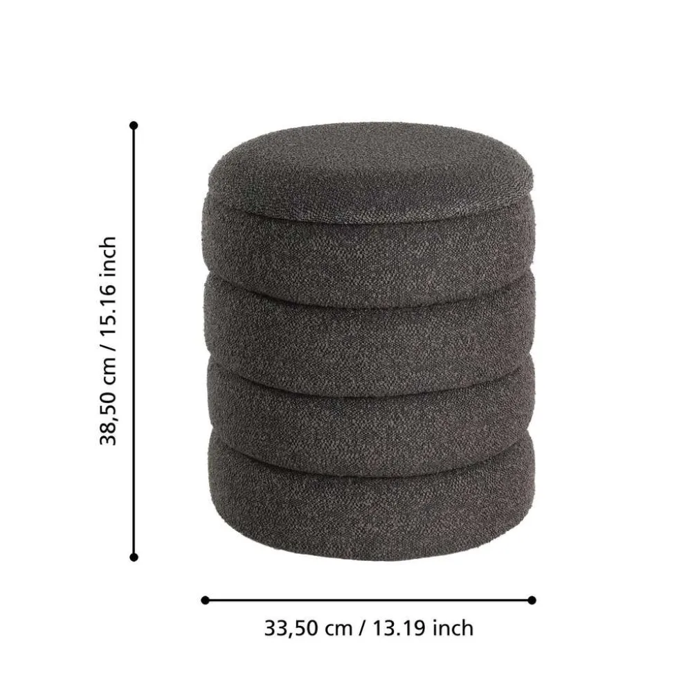 EGLO jakkara Ampahaka Ø40 cm harmaa