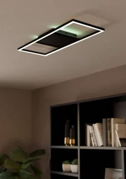EGLO Kattovalaisin connect.z Calagrano-z led 21W 64x24x4,5cm musta/valkoinen