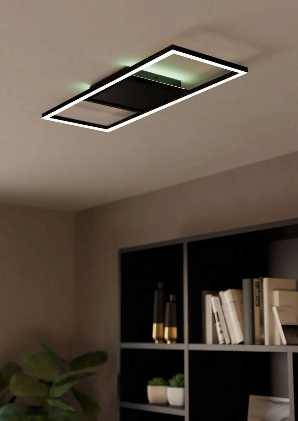 EGLO Kattovalaisin connect.z Calagrano-z led 21W 64x24x4,5cm musta/valkoinen