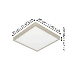 EGLO kattovalaisin Fueva 6 LED 13W CCT 29x29 cm nikkeli