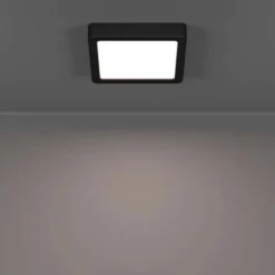 EGLO kattovalaisin Fueva 6 LED 7W CCT 15x15 cm musta