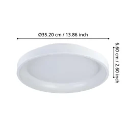 EGLO kattovalaisin Loretello LED 12W 35 cm valkoinen