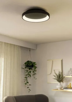 EGLO kattovalaisin Loretello LED 12W 35 cm musta/valkoinen