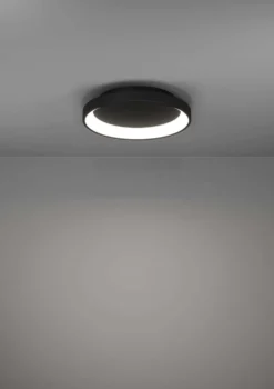 EGLO kattovalaisin Loretello LED 12W 35 cm musta/valkoinen