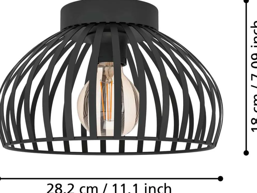 EGLO kattovalaisin MOGANO 3 E27 28cm musta