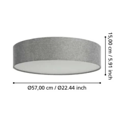 EGLO plafondi connect.z Romao-z LED 57 cm valkoinen/harmaa