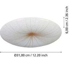 EGLO Plafondi Nieves 1 led 10W Ø31cm valkoinen/kulta