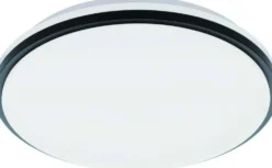 EGLO Plafondi Pinetto 18W Ø34cm valkoinen/musta