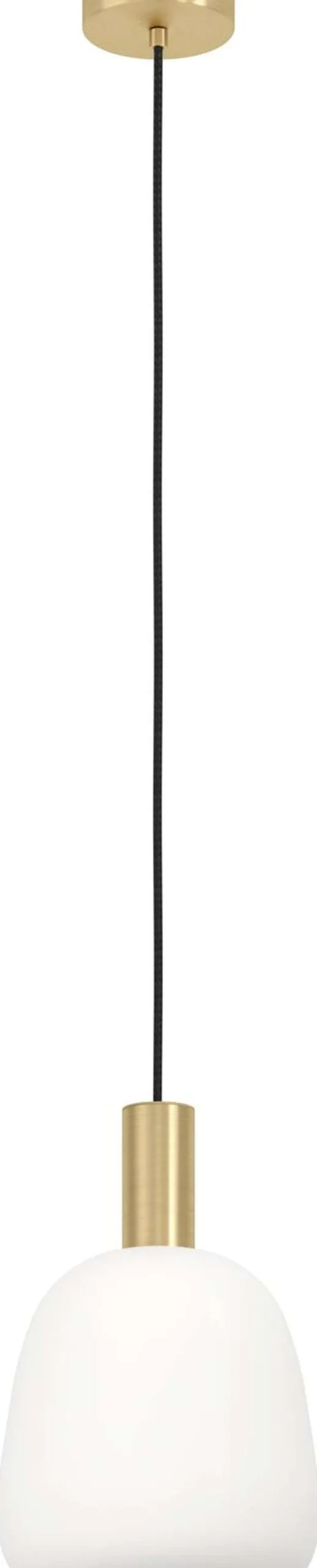 EGLO Riippuvalaisin Manzanares 40W Ø22,5cm harjattu messinki/kulta/valkoinen mattalasi