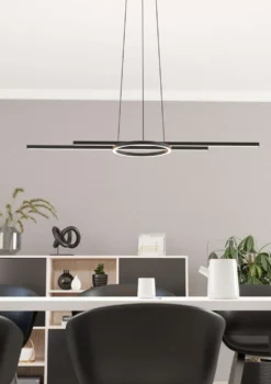 EGLO Riippuvalaisin Zillerio-z led 2x8W ja 3x2,7W 116cm musta/valkoinen