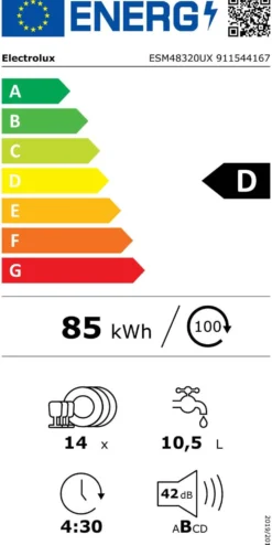 Electrolux astianpesukone ESM48320UX 60cm teräs