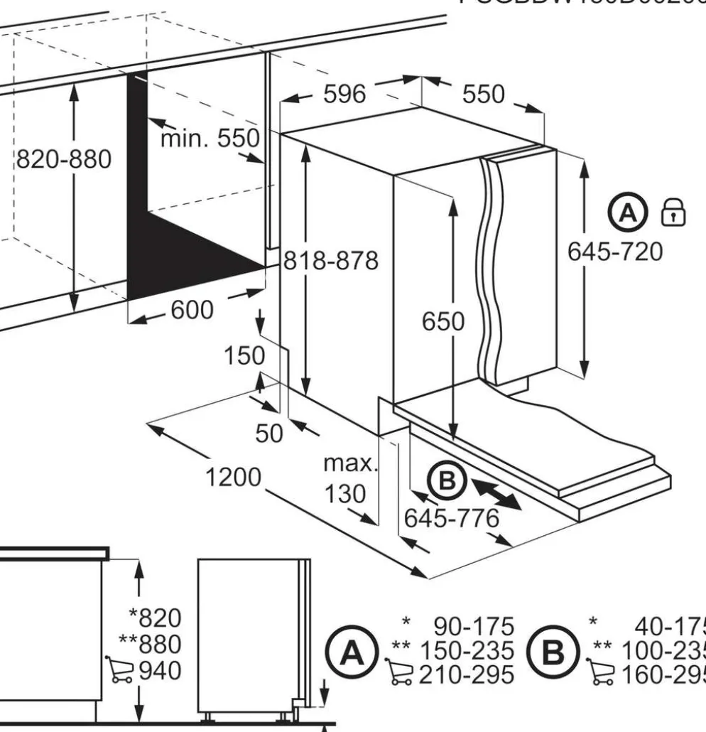 Electrolux 60cm leveä integroitu astianpesukone EES48400L musta