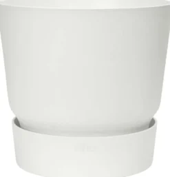 Elho aluslautasellinen ruukku Greenville 14 cm valkoinen