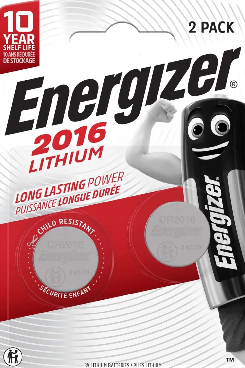 Energizer Lithium CR2016 2 kpl