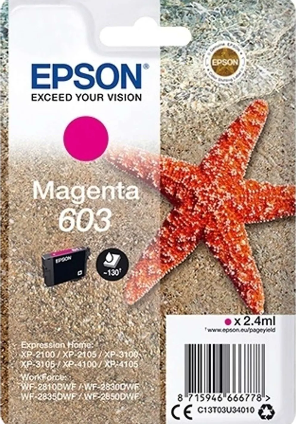 Epson 603 mustepatruuna magenta