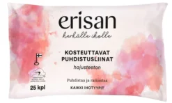 Erisan Hajusteeton Kosteuttavat Puhdistusliinat 25 kpl