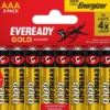 Eveready paristo Gold AAA 8 kpl