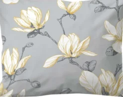 Finlayson satiini tyynyliina Magnolia 50X60 harmaa-keltainen