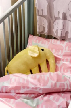 Finlayson vauvoje pussilakanasetti Elefantti Vapaa 85X125+40X60 vaalea pinkki/minttu