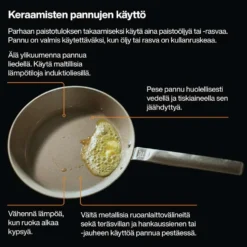 Fiskars Sorsakoski lettupannu 22 cm, keraaminen