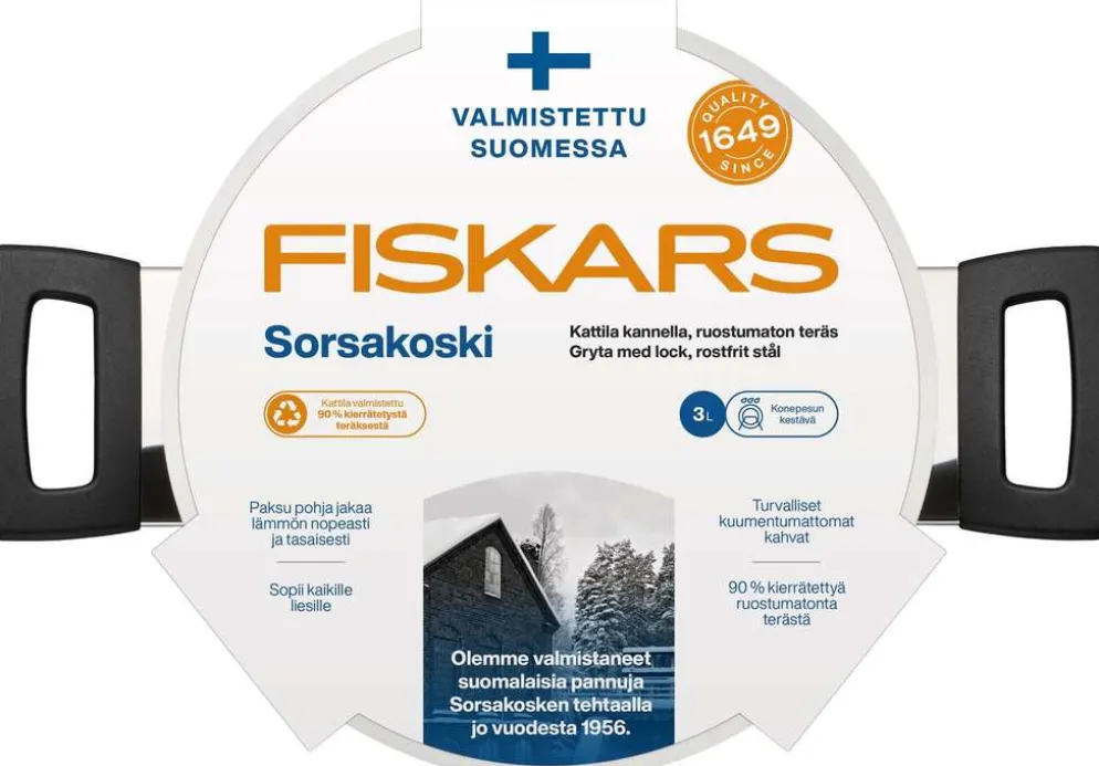 Fiskars Sorsakoski teräskattila 3 L