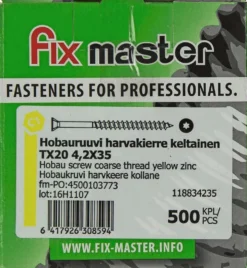 Fix Master hobauruuvi harvakierre sinkitty 4,2x35 TX20