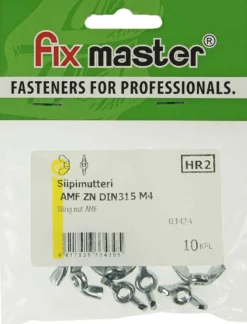 Fix Master siipimutteri M4 sinkitty 10kpl