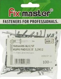 Fix Master vetoniitti alumiini 3,2X12 100kpl