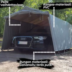 Fornorth Pressutalli 3,2x6m, vaaleanharmaa