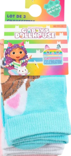 Gabby's Dollhouse lasten laadukas sukka 3 paria
