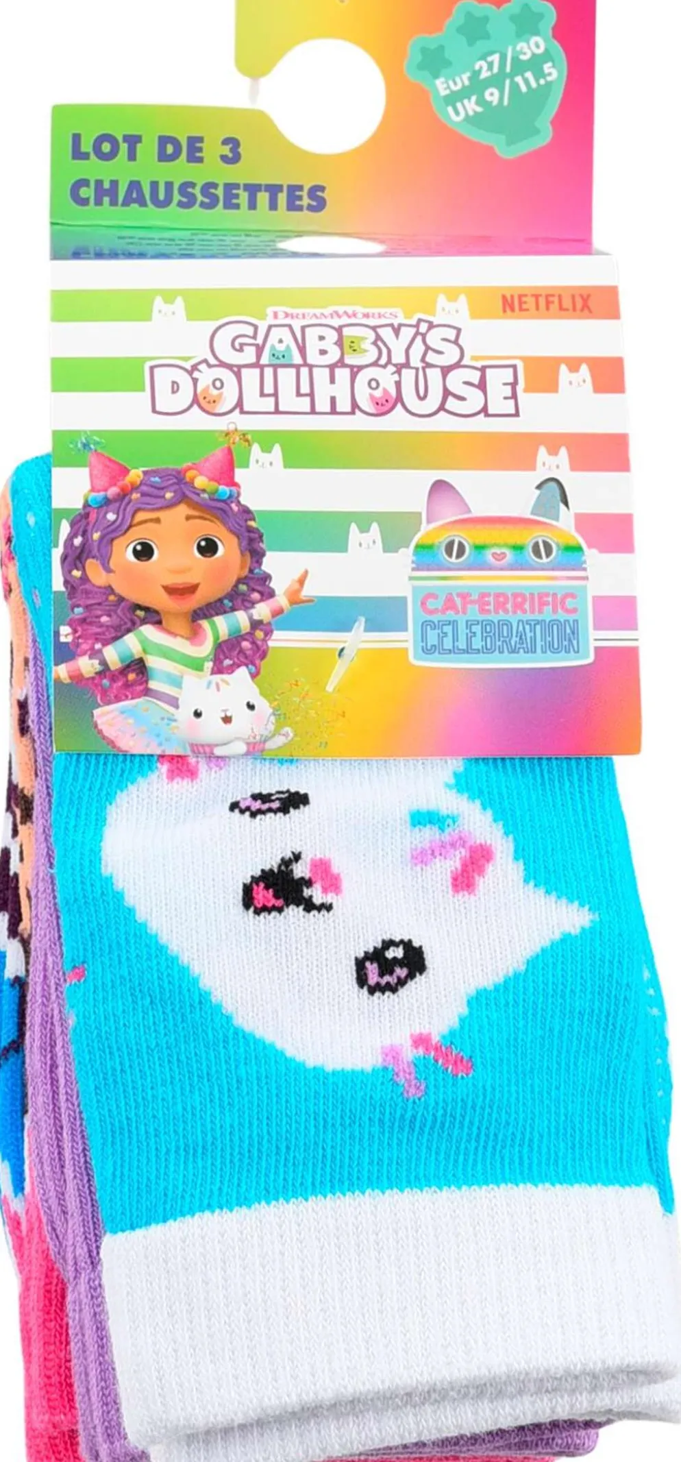 Gabby's Dollhouse lasten laadukas sukka 3 paria