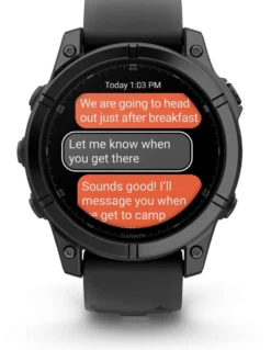 Garmin urheilukello Fenix E AMOLED 47 mm tummanharmaa teräs/musta