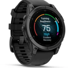Garmin urheilukello Fenix E AMOLED 47 mm tummanharmaa teräs/musta