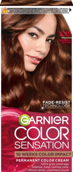 Garnier Color Sensation 5.35 Cinnamon Brown Mahonkinen kullanruskea kestoväri 1kpl