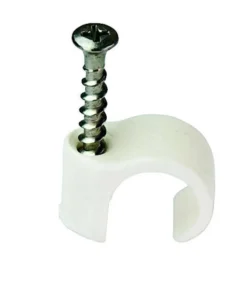 Gelia johtokiinnike 7-10mm ruuvin pituus 32mm 100kpl valkoinen