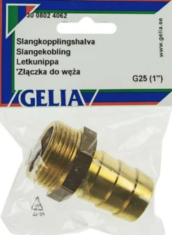 Gelia letkunippa ulkokierre R25x25mm messinki
