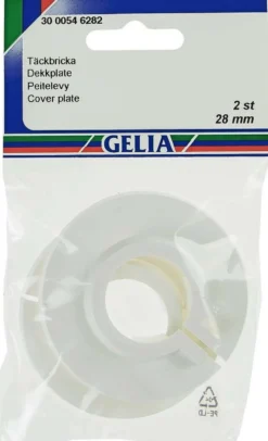 Gelia peitelaippa 28 mm 2 kpl valkoinen
