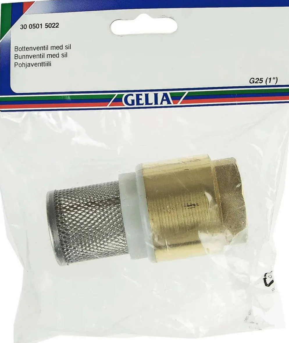 Gelia pohjaventtiili R25 messinki