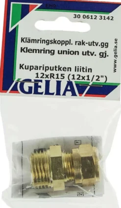 Gelia puserrusliitin ulkokierre R15x12mm