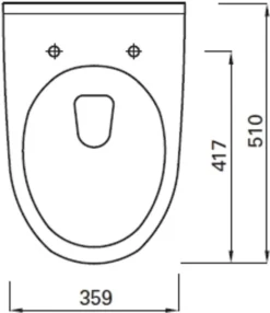 Gelia seinä-wc Lux 3 180/230 cc kanneton