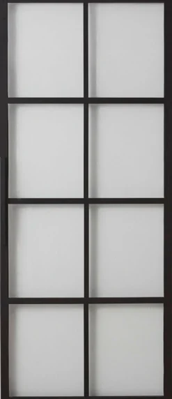 Habo liukuovi Cube 1000x2133x28 musta/lasi