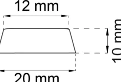 Habo ovenpysäytin musta 20x10 mm muovi