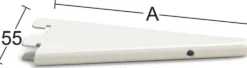 Habo U-kannatin 611 25cm valkoinen